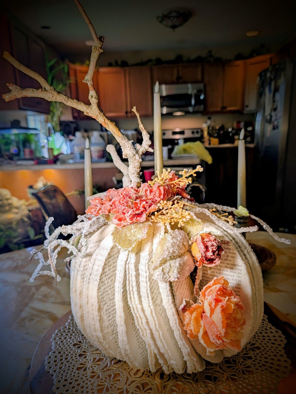 Handcrafted Crystalized Pumpkin Book https://coachkatie.etsy.com - Picture 3 of 6